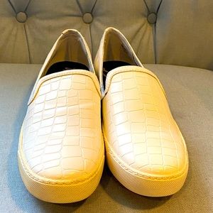 Sam Edelman White leather loafers
